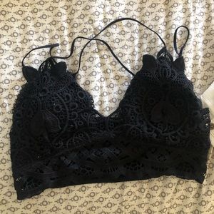 black bralette top